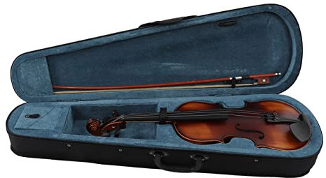 Rankomu Violinen-Set für Anfänger, 4/4-Violinen-Set, mattes Holz, Antikfarbe, Violine für Anfänger, komplettes Saiteninstrument-Set, AV 508, inklusive Bogen und Koffer