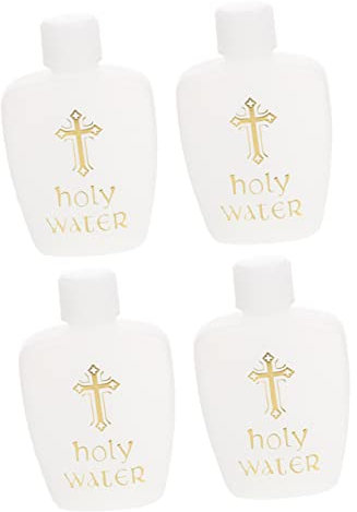MAGICLULU Holy Water Bottle Set 60ml Refillable Decorative Catholic Bottles for Wedding Baptism Party Favors 4pcs Holy Water Containers for Festival and Religious Ceremony