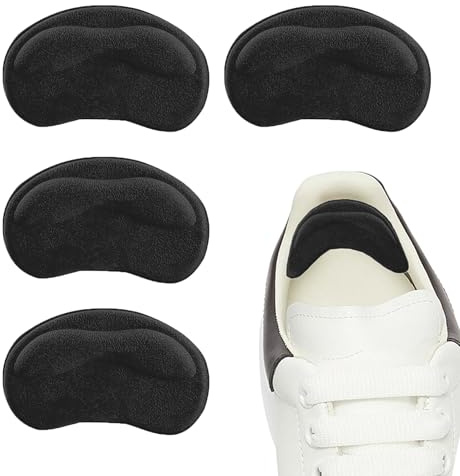 4 PCS Heel Cushion Pads,Heel Grips,Heel Grips for Ladies Shoes,for High Heels,Running Shoes etc.Ensure That They Stay Safe in Various Activities Such as Dancing,Shopping etc(Black)