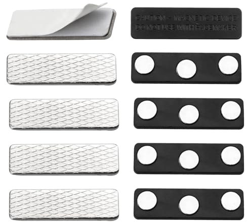 Magnetic Curtain Closure for Window, 40 * 13mm Blackout Blind Accessory with Adhesive Magnet Clips, DIY Badge Pin Holder, Window Blinds Curtain Closure for Bedroom and Office (10 Pairs)