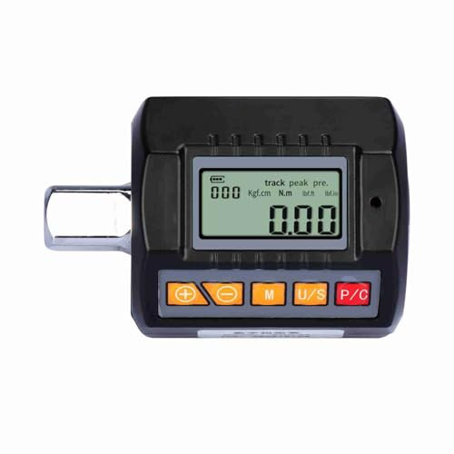 Wakects Clé à Couple Numérique avec Affichage LCD Réglable, Alarme Sonore et Fonction Rétro-éclairage, N.m, Kf.cm, Lbf.in pour Réparation Vélo Voiture (135n.m)