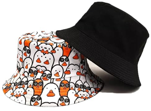 LANLYLGQ Fischerhut Beidseitig Tragen Unisex Herren Damen Sonnenhut UV Schutz Sommerhut Bucket Hat