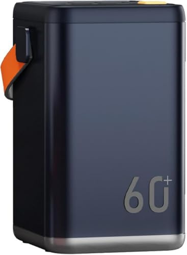 Powerbank, 60 000 Mah externt batteri med stor kapacitet, utomhusmobil, bärbar 36 W energilagring, snabbladdande mobil powerbank, blå