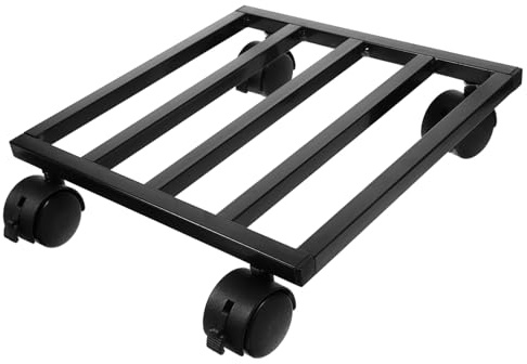 BAZEITFLOW Robuster Pflanzroller mit Mobiler Pflanzenständer aus Metall für Innen und Außen Wetterfester Pflanzendolly mit Hoher Tragkraft für Garten Balkon und Wohnzimmer
