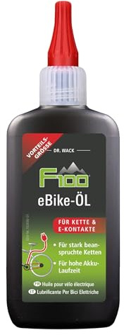 DR. WACK F100 eBike-Öl 100 ml - Kettenschmiermittel für weniger Verschleiß & Reibung - Kettenöl für Elektrofahrrad - Schmiermittel für Ebike Ketten - Hochwertige Fahrradpflege