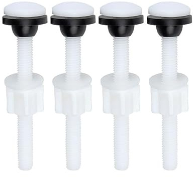 4 pièces kit de boulons d'étanchéité pour réservoir de toilettes, vis de fixation en plastique antirouille, trousse de réparation pour réservoir WC et fixations de salle de bain