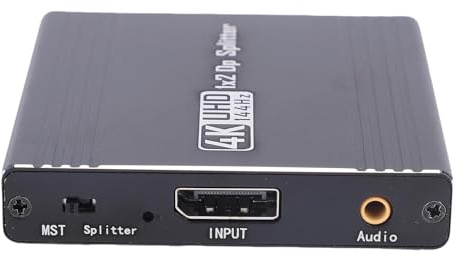 Oreilet Divisor de Adaptador DisplayPort a DisplayPort Dual 4K 144 Hz, Adaptador de Pantalla Extendido 1 en 2 Salida, Compatible con Modos MST, SST y Espejo, para Computadora de Escritorio,