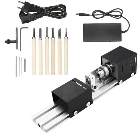 Mini Utensile Per Tornio, Lucidatrice Per Perline Fai Da Te Per La Lavorazione Del Legno Con Fresatura E Molatura, Set Di Utensili Per Trapano Rotativo Per Lucidatura Da 96 W Per Tornio Per Legno #1