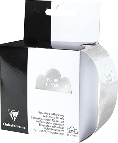 Clairefontaine 617046C Packung mit 250 Geschenketiketten, 1 Pack, Plaisir d´offrir