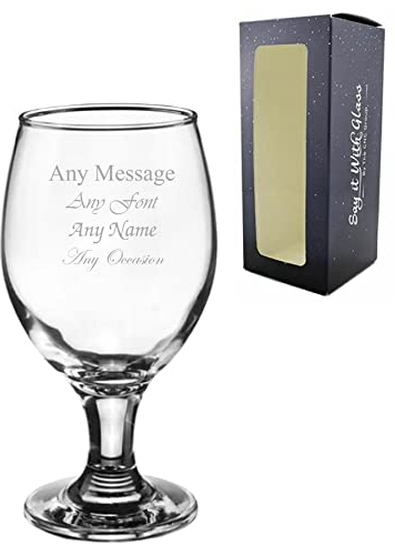 Personalised Engraved 400ml Beer and Ale Craft Glass with Gift Box