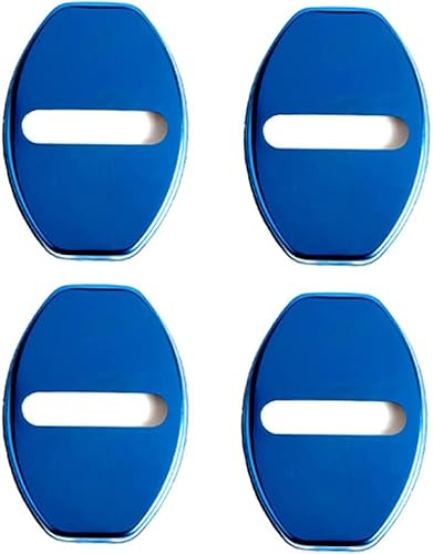 MFGG 4 x Autotürschlösser, Schutz-Schutzkappe, Aufkleber, Schnalle, Korrosionsschutz, Auto-Innenraum,für Audi Sline RS RS3,Blue