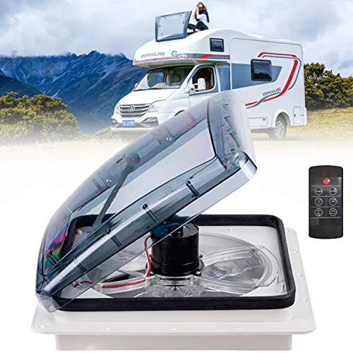 GEJLELDS Ventilador de Ventilación de Autocaravana, Claraboya 40x40 Con Manivela, Incluye Tornillos y Herrajes Para Techo de Caravana y Camper