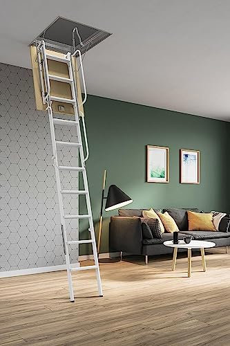 Scala retrattile per soffitta con struttura rigida a 4 parti mobili per altezze da Cm 275-300 (60x100)