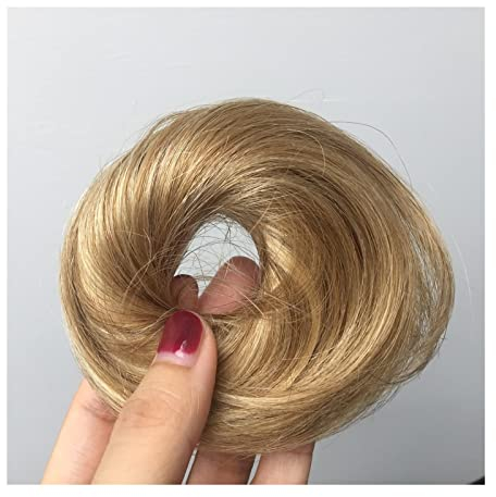 kunsthaar zum einflechten 1/2PCS Band Pferdeschwanz Scrunchy Haarteil for Frauen Echthaar Dutt Chignon Unordentliche Dutt Haarteile Donut Chignon mit elastischem Gummi haare zum einflechten (Size : 2