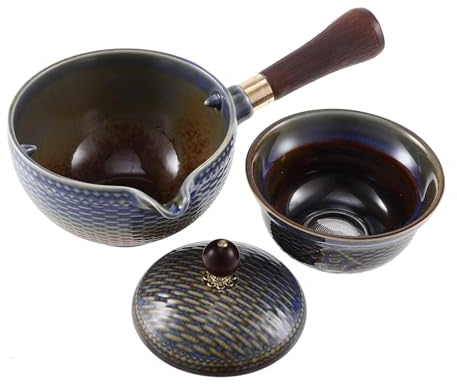 Startseite Teetassen Teetasse Keramik Seitengriff Krug Keramik Teebereiter Tee für einen losen Tee Brauen Teekanne Teezubereitung Topf Kung Fu Tee Ton Teekanne Teekanne Stövchen Türkischer Teebereiter