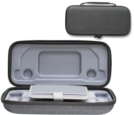 Case Bag Compatible for Steam Deck OLED, EVA Hard Travel Carry Storage Bag Portable Gaming Console Controller Shell Box Protective Cover Backpack Sleeve Organizer (Case Only) (Gray)
