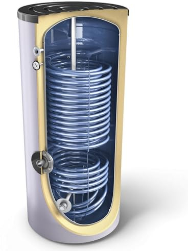 300 Liter Warmwasserspeicher Standspeicher mit zwei doppelten Hochleistungswärmetauscher - Wärmepumpenspeicher