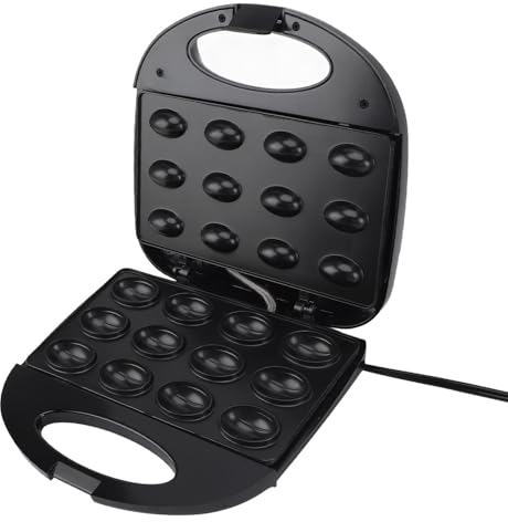 Walnuss-Plätzchenform-Hersteller 12, Professionelle Mini-Nuss-Waffelbrotmaschine, Antihaftbeschichteter Elektrischer Walnuss-Plätzchenhersteller, Kuchenbackautomat aus Walnussholz
