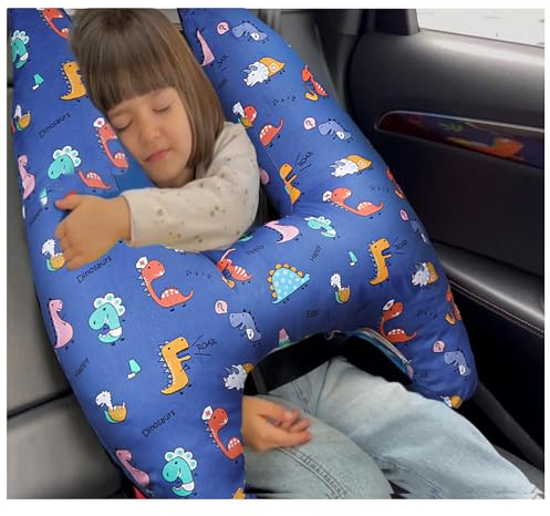 OHAANYY Reisekissen Kinder Auto –Schlafkissen Für Auto, Kinderabnehmbarer und Waschbarer Bezug aus Weicher, Bequemer Baumwolle