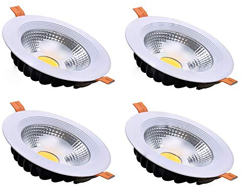 GHBSDNEPP Faretto Da Incasso Incassato Downlight round Spotlight a Soffitto, Lampada Da Parete for Lampada for Illuminazione for Decorazioni Interne Creativa, Ac110-240V Risparmio Energ/4pack/Warm li