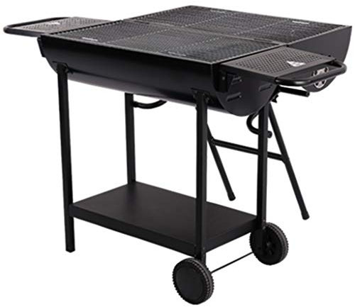 Grande Barbecue a carbonella con rulli per Picnic all'aperto, Cottura a Doppia Zona, Portatile e Perfetto per Feste in Villa e Cortile