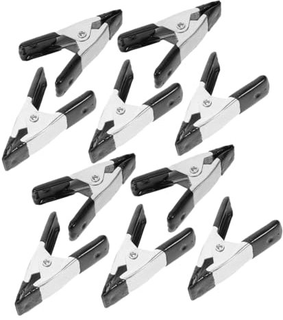 FIXOSHEE 10pcs Heavy Duty Metal Mini Spring Clips Drape Support Clamps for Photography Woodworking and Wedding Dress Fittings Portable Excellent Material