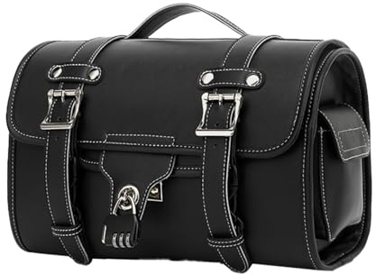 Luckxing Motorradtasche Sitztasche Wasserdicht, Hecktasche Gepäcktasche Reisetasche Rücksitztasche Gepäckroll Satteltasche Leder Hecktasche Gepäckträger Tasche Packtasche Für Die Meisten Motorräder