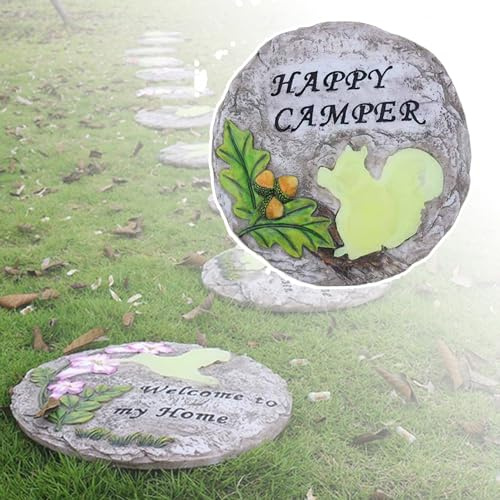 Pietra da calpestio， Pavimentazione Decorativa for Esterni Adatta a Tutte Le Stagioni, Pietra Decorativa Multicolore for Giardini/sentieri(Squirrel)