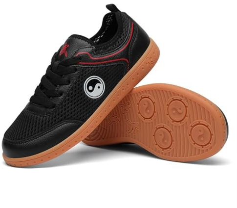 Zapatos De Artes Marciales para Hombres Y Mujeres Zapatillas De Deporte Cómodas De Kung Fu Tai Chi Zapatos Deportivos Ligeros De Conducción De Taekwondo,Negro,35 EU