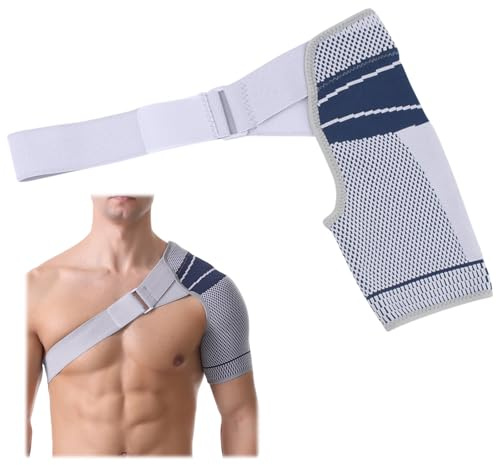 Tmefoy Schulterbandage für Frauen & Herren, Schulterstütze,Schulter Bandage, Passend für linke oder rechte Schulter, Verstellbare Schulterstütze für Stabilität und Entlastung,