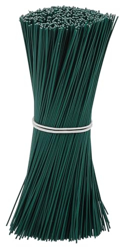 SHINEOFI Bridas Flexibles de Alambre de Hierro Galvanizado para Jardinería, Soporte Resistente para Plantas y Árboles, 1000 Unidades de 15 Cm, Color Verde para Cultivo y Fijación en Jardín