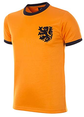 COPA Maglietta da Calcio retrò da Uomo con Scollo Rotondo e Scollo Rotondo della Coppa del Mondo Olanda 1978