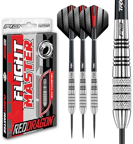 RÖD DRAGON Sidewinder 23 Gram Tungsten Dart-set med flyg och stjälkar