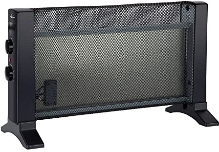 Jata JCRM2206 - Radiador de Mica con 2 Potencias de Calor (300-600 W) Termostato Regulable de Temperatura. Ahorro de Energía. Apto para uso en baño. Medidas: 53 x 20 x 31,5 cm