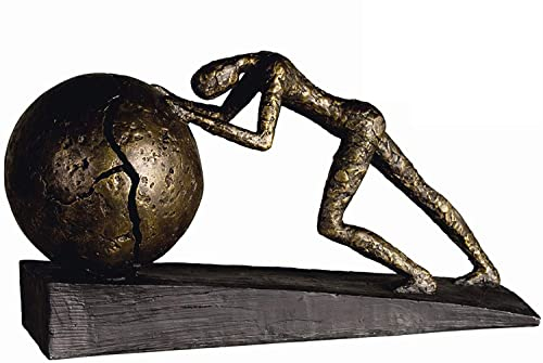 Casablanca Design Skulptur Heavy Ball Höhe 21.5 cm Länge 37 cm bronzeoptik aus Poly Wohnzimmer Skulpturen Deko Modern