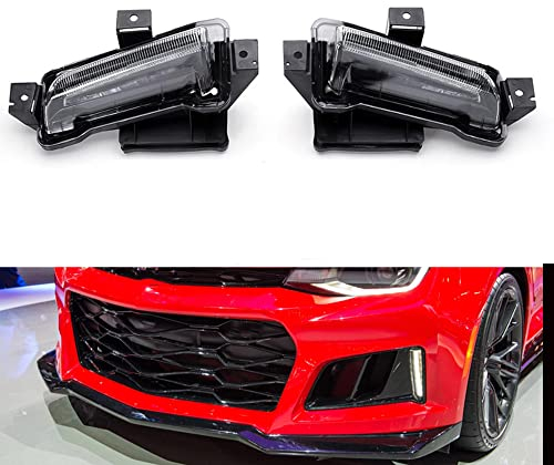 BAKUGO 2 Stück Auto Tagfahrlicht Nebelscheinwerfer Blinklicht Für Chevy Camaro ZL1 RS 1LT 2016 2017 2018 2019,Daytime Running lamp