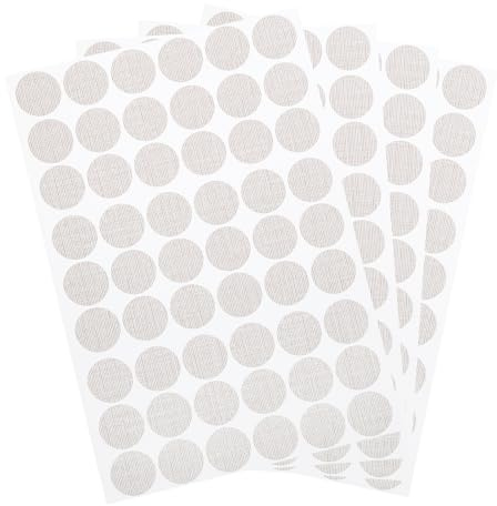 sourcing map 4 Sheets/216Pcs Screw Hole Stickers, 21mm/0.83inch PVC Self-Adhesive Screw Cover Sticker Dustproof Round Screw Covers Caps for Wooden Furniture Cabinet Shelve, Grey