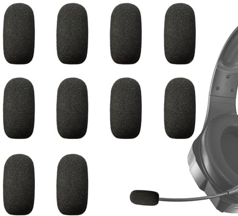 AKSONMN 10 Pack Foam Mic Covers for Wireless Laval.operations Microphones - 1.4 Ball-Type Windscreen for Clear Audio, Fits Podcasting, Vlogging, Interviews