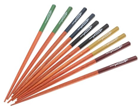 TOPBATHY 5pares Palillos Japoneses Reutilizables De Madera Kit De Para Sushi y Platos Asiáticos