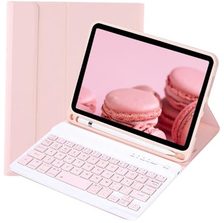 leleyo Funda Teclado para iPad Mini 2/3/4/5 Slim Cover con Teclado inalámbrico magnético extraíble QWERTY para Mini 2/3/4/5 (Rosado)