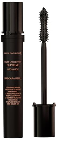 Max Factor False Lash Effect Supreme Recharge Mascara Refill, nachfüllbare Volumen-Mascara mit keratinhaltiger Pflege-Formel, Nachfüllpackung, Fb. Black