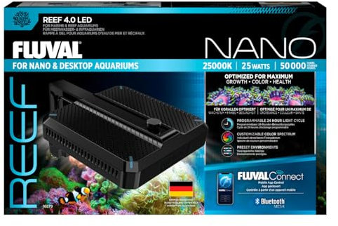 Fluval Reef 4.0 Nano LED Marine Aquarium Lighting with Bluetooth Mesh, 25W