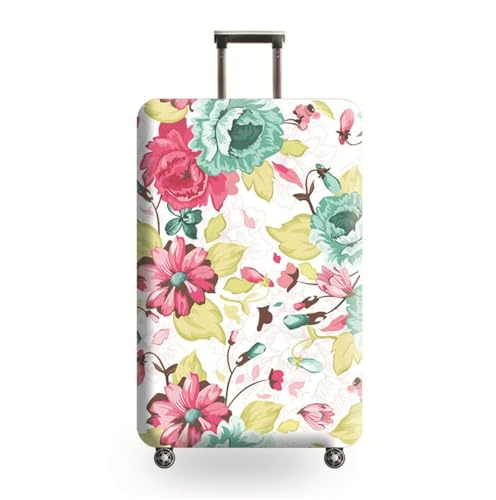 Elastisch KofferhüLle 18-32 Zoll,Waschbar KofferschutzhüLle Mit ReißVerschluss,Luggage Cover,GepäCk Cover,Reisekoffer HüLle Reisekoffer SchutzhüLle,GepäCkabdeckung (Blumen,XL(29-32inch))