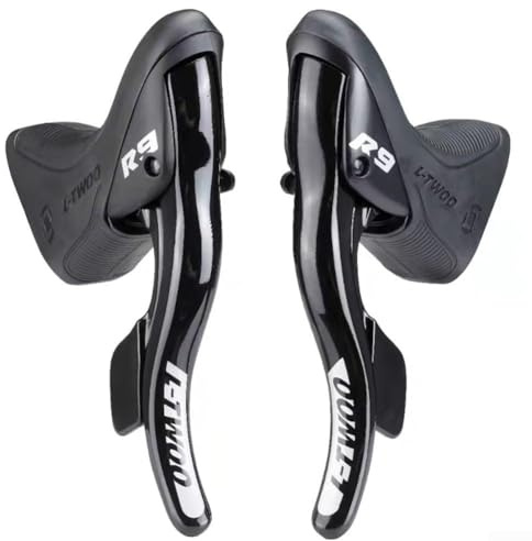 ChicBosomn Levier de changement de vitesse pour vélo de route, 2 x 7/8/9/10/11 vitesses pour dérailleur Shimano en alliage d'aluminium (R9)