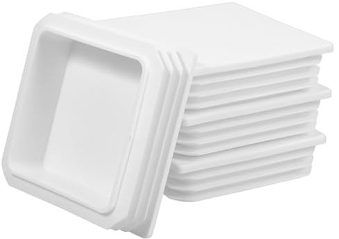 Uonlytech 4pcs White 100x100mm Plastic Post Caps Square Fence Post Covers Guardrail Column Protective Caps for Outdoor Fence Accessories