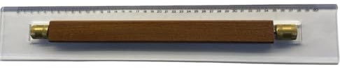 Agendepoint.it - Parallela a rullo millemetrata in plexiglass - da 40 cm - con manico in legno per nautica
