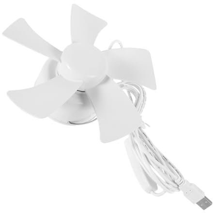 Hemobllo Small Portable Bedside Fan with Plug High Airflow for Sleeping Camping Tent Rv Indoor Outdoor Use Versatile Hanging Ceiling Fan