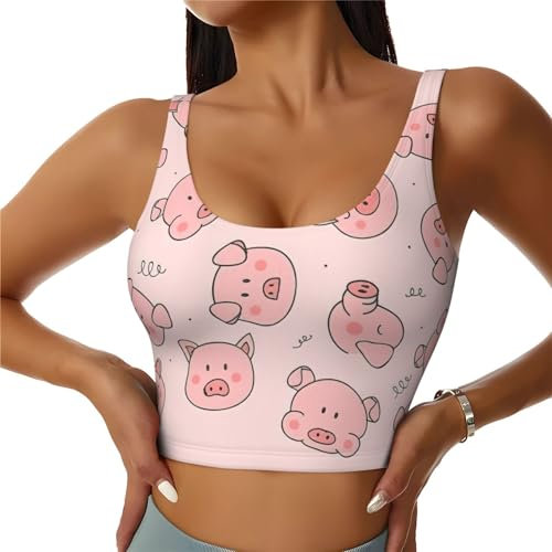 Chaleco deportivo con estampado de cerdo para mujer, para adelgazar, adelgazar, para pérdida de peso, sin cremallera, chaleco deportivo de verano, Negro, L
