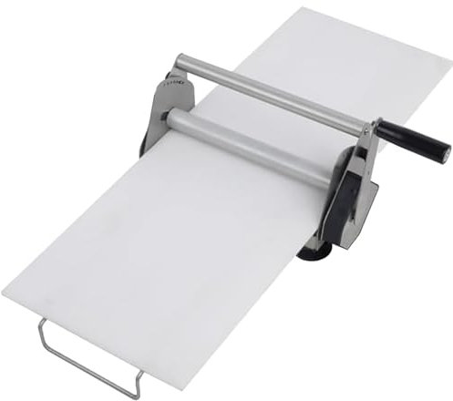 Sfogliatrice manuale pieghevole, stendipasta da tavolo in acciaio inox con taglieri da 12/15,5, spessore regolabile per pizza, croissant, pasticceria, fondente, uso domestico commerciale, RS101