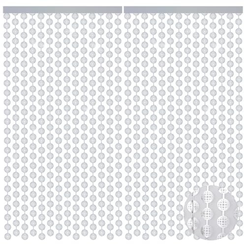 2 cortinas metálicas con flecos inspirados en disco, paneles de aluminio brillante de 3.3 x 6.6 pies, fondos de fotos con adhesivo para eventos y fiestas